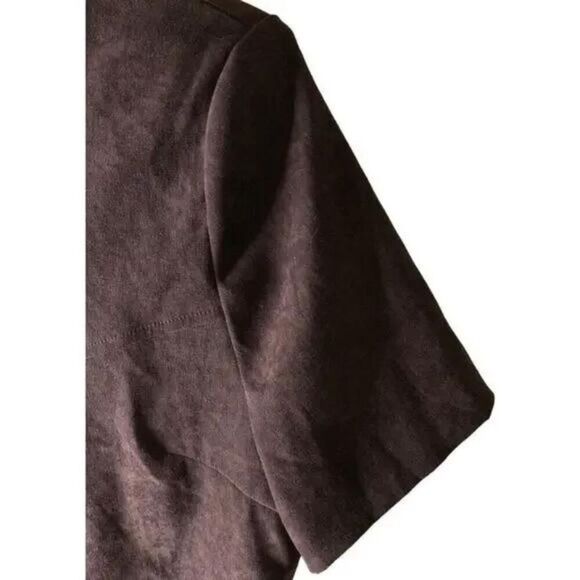 Vintage Worthington Dress Womens Size 18 A-Line Back Zip Short Sleeves Burgundy - Picture 5 of 6